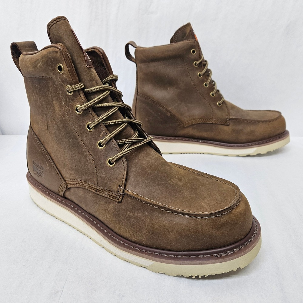 Timberland PRO Wedge‎ 6 Inch Work Boots TB1A5SXH214 Brown Leather Men Size 12